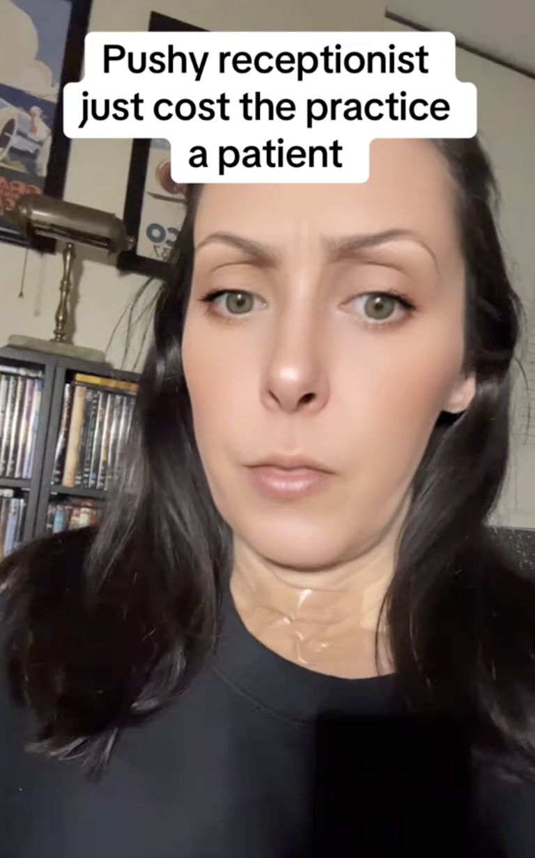 woman talking to tiktok viewers